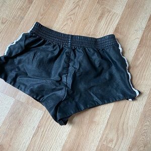 faux leather shorts